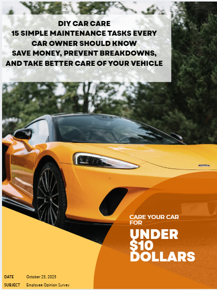 How to Save Money With Car Care.
